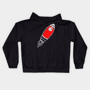 Rocket Doodle White Kids Hoodie